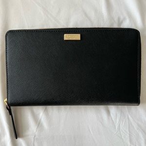 Kate Spade Black leather Cameron Street Lacey Wallet